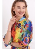 Airy dress with colorful patterns 8660 - Online store - Boutique